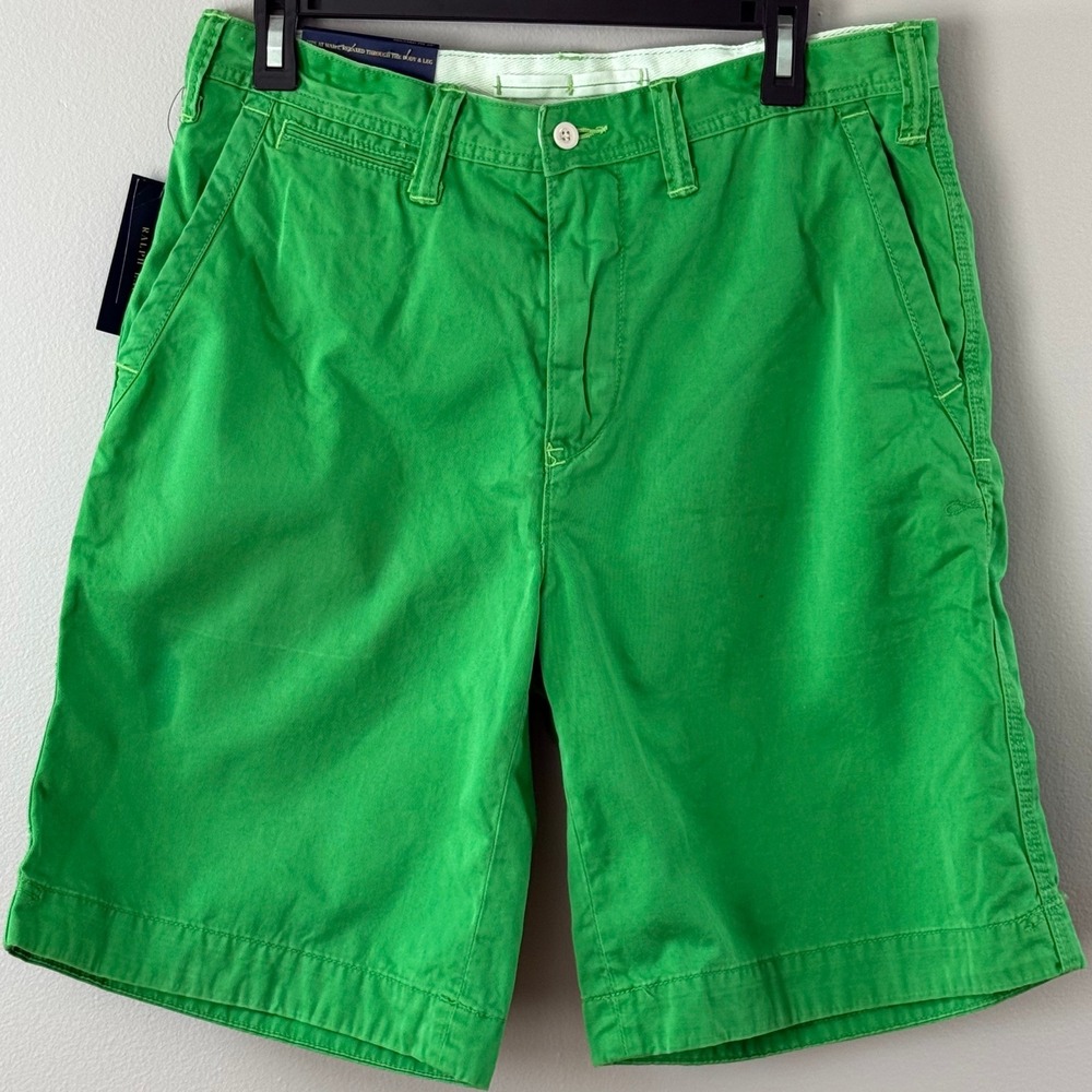 Polo Ralph Lauren Mens Relaxed Fit 10 Inch Chino Shorts Palm Green 32 NEW